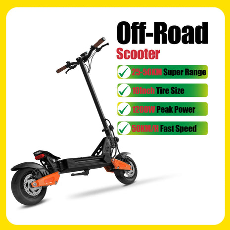 Monopattino Elettrico Fuoristrada AOVOPRO 1200W ad Alte Prestazioni con Controllo APP, Scooter Elettrico Intelligente 13.5AH con Autonomia di Circa 50KM per Adulti