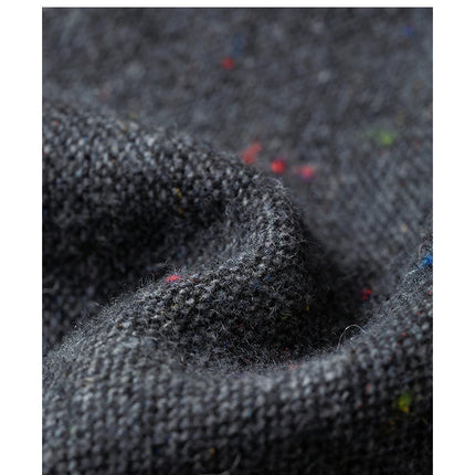 TOYOUTH Women Midi Skirts 2025 Winter NewAsymmetric Dark Gray Speckled Wool Blend Office Pencil Midi Skirt PlatiNum