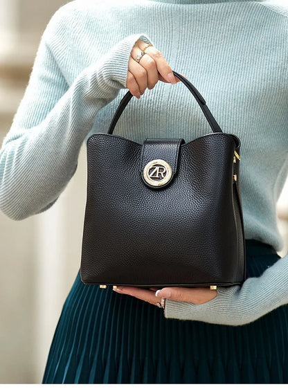 ZOOLER Full Genuine Leather Shoulder Bags Tote Bags Luxury Women Trendy Handbag Totally Skin Fashion Top Handle Purses #WG385