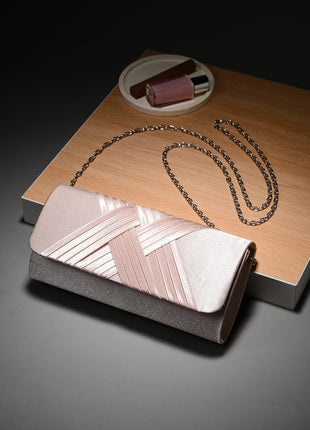 Luxury Stripes Designer One-shoulder bag Envelope Evening Clutch Bags hardware shoulder bag women wedding party gift bag PlatiNum