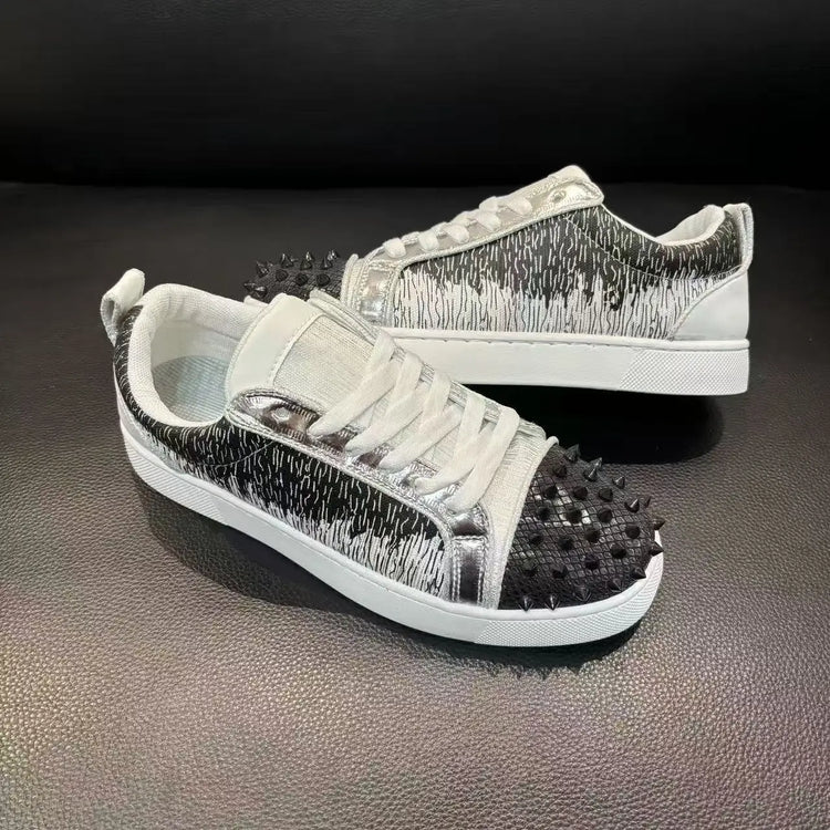 Spring Autumn New Men's Simple Casual Board Shoes Couple's Exquisite Red Bottom Anti slip Wear resistant Outdoor Running Shoes