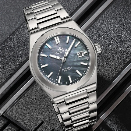 AddiesKin K008 Japan Miyota 9015 Automatic Movement 24 Jewels 28800bph 42h Power Reserve Ultra Thin 10mm Skeleton Case Back