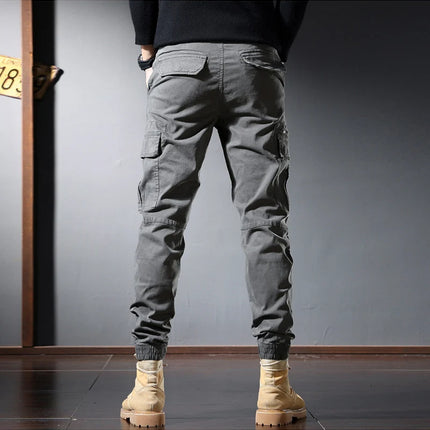 Street Fashion Men Jeans Black Green Loose Fit Big Pocket Casual Cargo Pants Hombre Zipper Designer Hip Hop Joggers Men Overalls