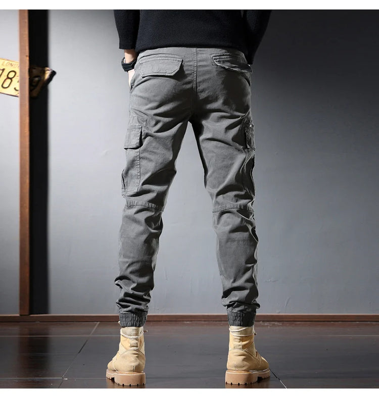 Street Fashion Men Jeans Black Green Loose Fit Big Pocket Casual Cargo Pants Hombre Zipper Designer Hip Hop Joggers Men Overalls
