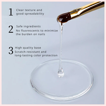 1000ML Super Shiny Top Coat Nail Art Gel Varnish Semi Permanent Soak Off No Wipe UV Gel Varnish Shining Clear Top Coat