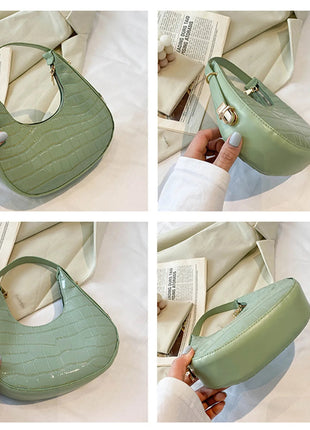 Fashion Stone Pattern Shoulder Bag Women'S Small Handle Underarm Bag Clutch Luxury Women'S Handbag Tote Bag Mini Dumpling Bag PlatiNum