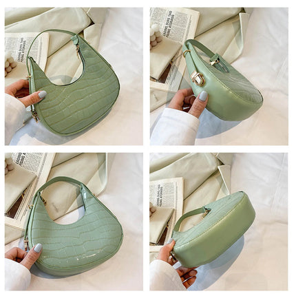 Fashion Stone Pattern Shoulder Bag Women'S Small Handle Underarm Bag Clutch Luxury Women'S Handbag Tote Bag Mini Dumpling Bag PlatiNum