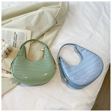 Fashion Stone Pattern Shoulder Bag Women'S Small Handle Underarm Bag Clutch Luxury Women'S Handbag Tote Bag Mini Dumpling Bag PlatiNum