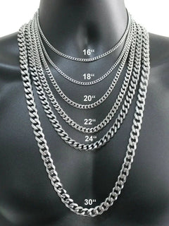 Men's 925 Sterling Silver Necklace 2/4/6/8/10/12MM 40-75cm Face Chain Necklace Lobster Clasp Men And Women Engagement Jewelry