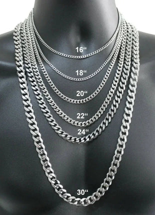 Men's 925 Sterling Silver Necklace 2/4/6/8/10/12MM 40-75cm Face Chain Necklace Lobster Clasp Men And Women Engagement Jewelry PlatiNum