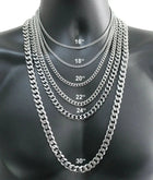 Men's 925 Sterling Silver Necklace 2/4/6/8/10/12MM 40-75cm Face Chain Necklace Lobster Clasp Men And Women Engagement Jewelry PlatiNum