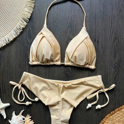 RUOTONGSEPT 2025 Nuovo Sexy Costume da Bagno Triangolare in 13 Colori per Donne, Bikini Brasiliano, Costume Push-Up, Set Bikini da Spiaggia platinumshop