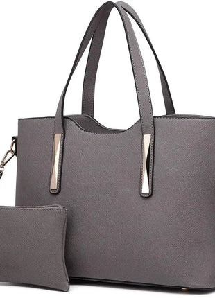 Borsa da donna Miss Lulu di medie dimensioni, elegante borsa a tracolla e borsa a mano, set shopper da 2 pezzi