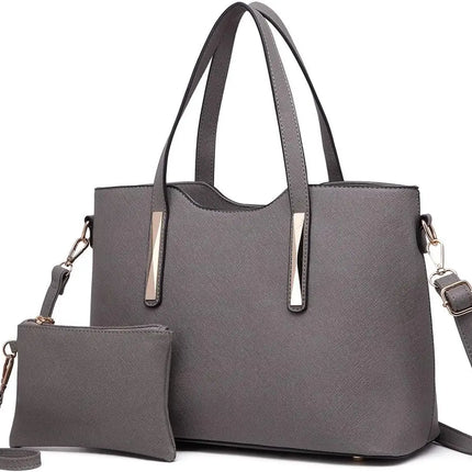 Borsa da donna Miss Lulu di medie dimensioni, elegante borsa a tracolla e borsa a mano, set shopper da 2 pezzi