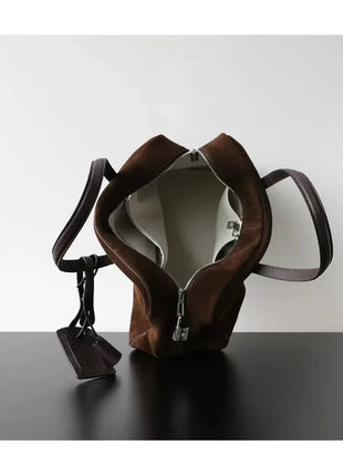 Borsa da donna in pelle di vacchetta di alta qualità, semplice borsa a tracolla di grande capacità, borsa a spalla.