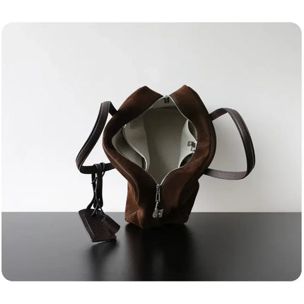 Borsa da donna in pelle di vacchetta di alta qualità, semplice borsa a tracolla di grande capacità, borsa a spalla.