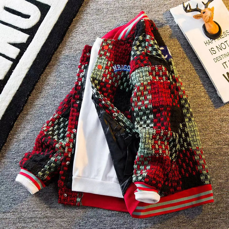 Autumn Winter New Men's Cardigan Single-Breasted Fashion Knit Sweater Stitching Colorblock O Collar Coats Swearter Jackets