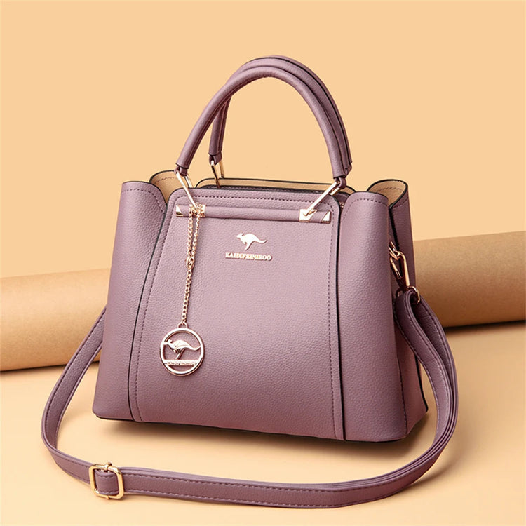 2024 Luxury Women Designer 3 Layers Shoulder Crossbody Sac Ladies Large Capacity Leather Handbags Shopper Brand Messenger Totes PlatiNum