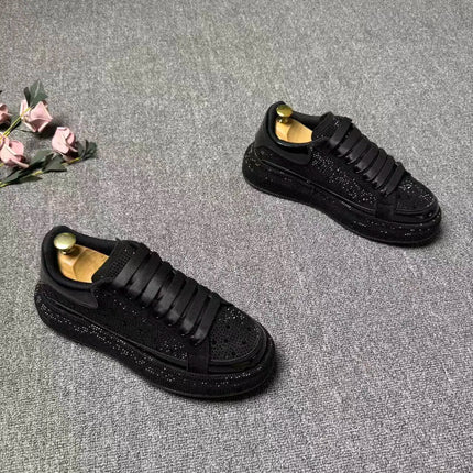 2026 spring and autumn new trendy brand low-top hot diamond board shoes men's lace-up versatile sports dad shoes