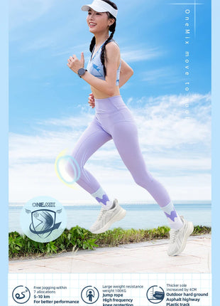 ONEMIX Nuove scarpe da corsa ammortizzanti per uomo Runner pesanti adatti Stringate Sport Donna Scarpe da ginnastica da uomo atletiche all'aperto antiscivolo PlatiNum