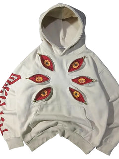 Men New Punk Six Eyes Multi Zipper Hoodies Cool Design Sweatshirt Y2k Streetwear Oversized Casual Fashion Couples Anime Hoodie﻿