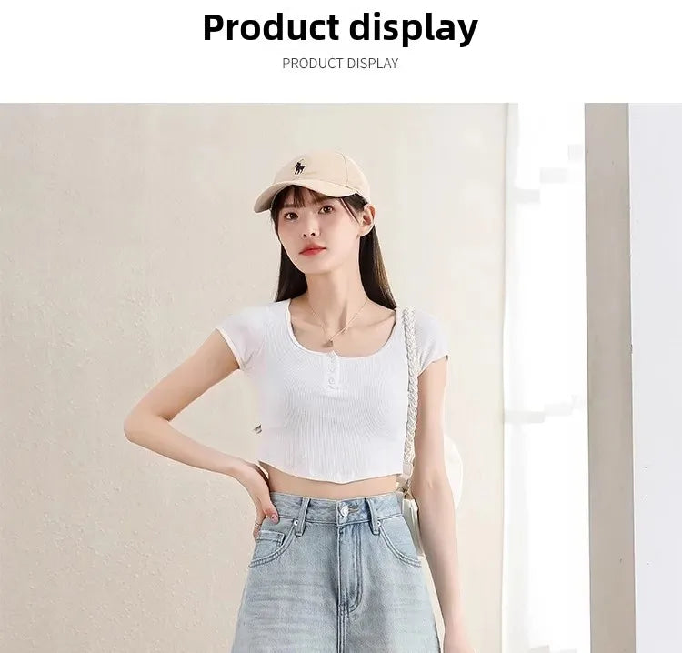 Blue Denim Shorts For Women High-Waisted Loose-Fit Slimming Casual Straight-Leg Mid-Length Summer New Arrival 2024 PlatiNum