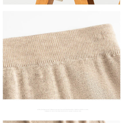 SuyaDream, Women Long Skirt, 32.4%Sheep Wool, Solid Woolen Knitted Skirts, 2024 Autumn Winter Warm Under Dress, Grey, Khaki PlatiNum