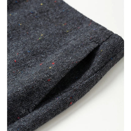 TOYOUTH Women Midi Skirts 2025 Winter NewAsymmetric Dark Gray Speckled Wool Blend Office Pencil Midi Skirt PlatiNum