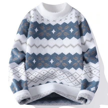Winter Sweaters for male men thick O-neck sweater men Student youth sweaters autumn Men's wool Casual Knitwear Pullover