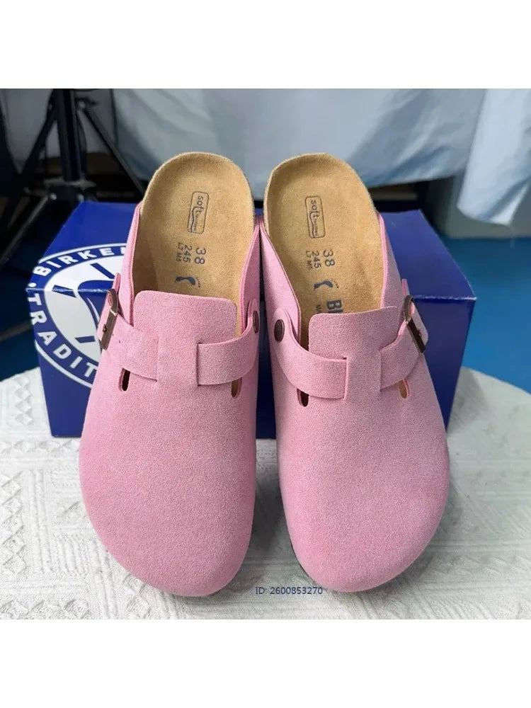 Nuove Sandali Boston Unisex in Pelle alla Moda con Suola Morbida