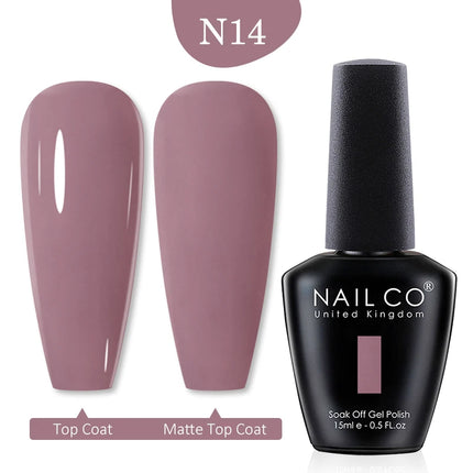 NAILCO 15ml Green Blue Series UV Nail Gel Polish Blue Colors UV&LED Gel Varnish Red Soak Off Semi Permanent LED Nail Gel Varnish