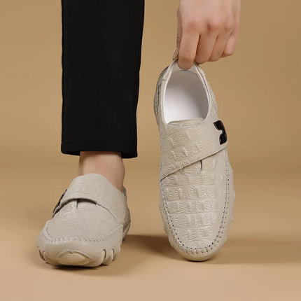 Mocassini Estivi da Uomo per Matrimonio, Scarpe Eleganti da Passeggio, Mocassini da Guida, Nuovi Arrivi Scarpe Casual da Uomo in Pelle Spaccata Slip-on, Scarpe Basse da Uomo