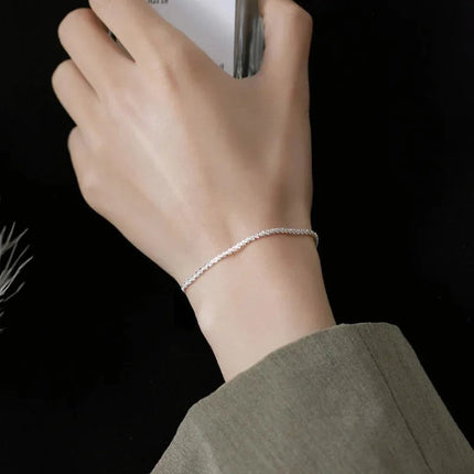 Popular Silver Colour Sparkling Clavicle Chain Choker Necklace Collar For Women Fine Jewelry Wedding Party Birthday Gifts 2023 PlatiNum