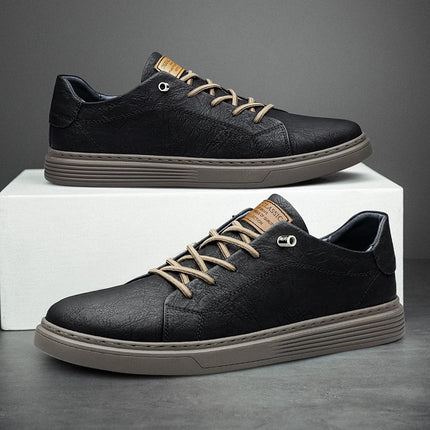 Italian Brand Black Genuine Leather Oxford Shoes UNISEX Casual Shoes Lace Up Flat Sneakers  Luxury Shoes for Men Big Size: 36-47