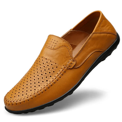Scarpe Casual in Pelle da Uomo, Sneakers Estive di Lusso in Vera Pelle, Mocassini Italiani Traspiranti Slip-on