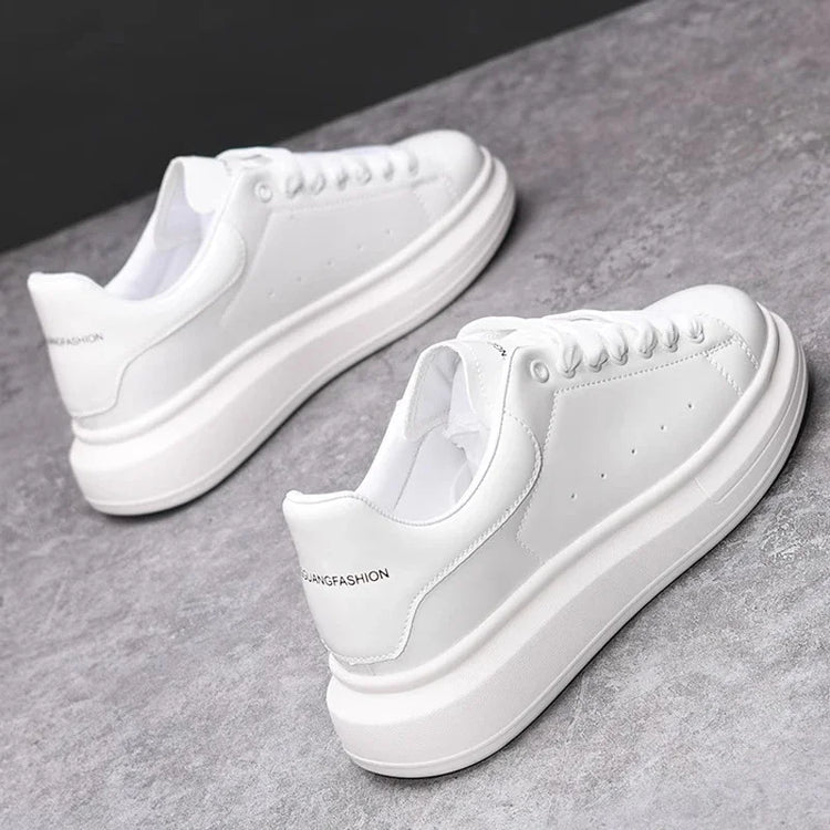 Brand Men's Shoes Black Glossy Casual Men Shoes White Fashion Couple Sneakers Man Shoes for Men