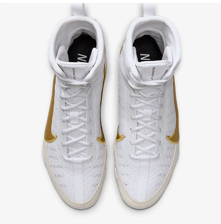 Nike Authentic Machomai 3 Men's Women's High-Top Lace-Up Durable Boxing Shoes HF7333-100