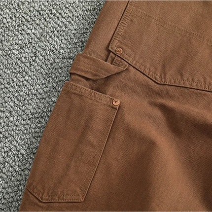 2025 Spring and Autumn New American Retro Heavyweight Patchwork Cargo Pants Men's Fashion Multi-pocket Casual Loose Trousers