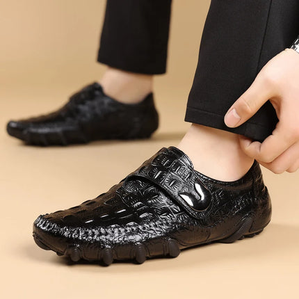 Mocassini Estivi da Uomo per Matrimonio, Scarpe Eleganti da Passeggio, Mocassini da Guida, Nuovi Arrivi Scarpe Casual da Uomo in Pelle Spaccata Slip-on, Scarpe Basse da Uomo