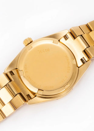 Orologio al Quarzo da Donna alla Moda 30mm, Cronografo in Oro 24K con Doppio Calendario, Cinturino in Acciaio Inossidabile, Impermeabile, Regalo per Moglie platinumshop