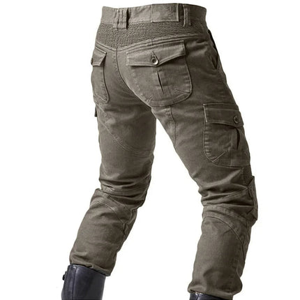 Men Denim Cargo Skinny Solid Pockets Pencil Pants Washed Ankle Length Jeans Vintage Moto Biker 2024 Summer Slim Fit Sheath PlatiNum