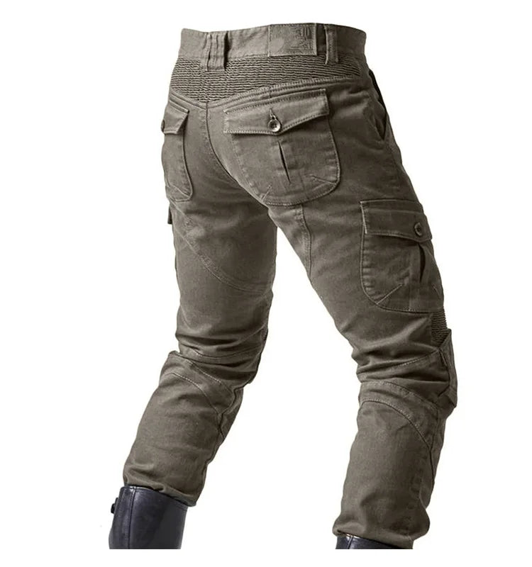 Men Denim Cargo Skinny Solid Pockets Pencil Pants Washed Ankle Length Jeans Vintage Moto Biker 2024 Summer Slim Fit Sheath PlatiNum