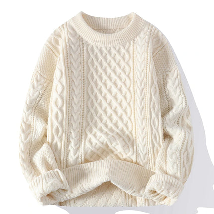 Legible Autumn and Winter Casual Sweaters Men Round Neck Collar Knitted Pullovers Male Loose Sweater Man