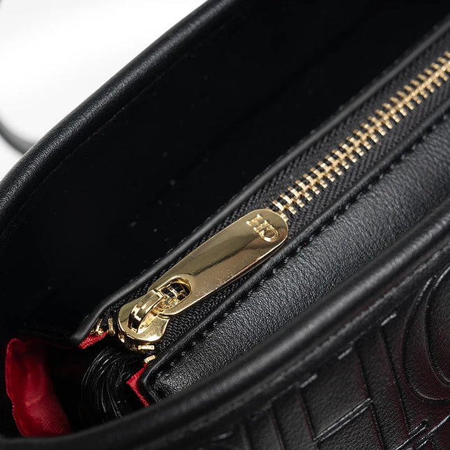CH 2026 New Embossed Tote Bag Set 2Pcs Large Capacity Shoulder Bag with Pouch Luxury Designer Handbag for Women PlatiNum