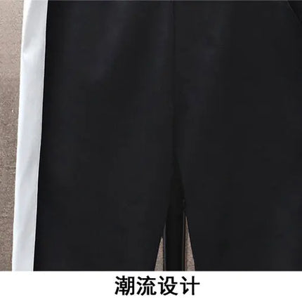 Spring Autumn Casual Men Sets Jacket + Pants Two Pieces Fashion Korean Trend Hooded Baseball Uniform Suit Man Outfit