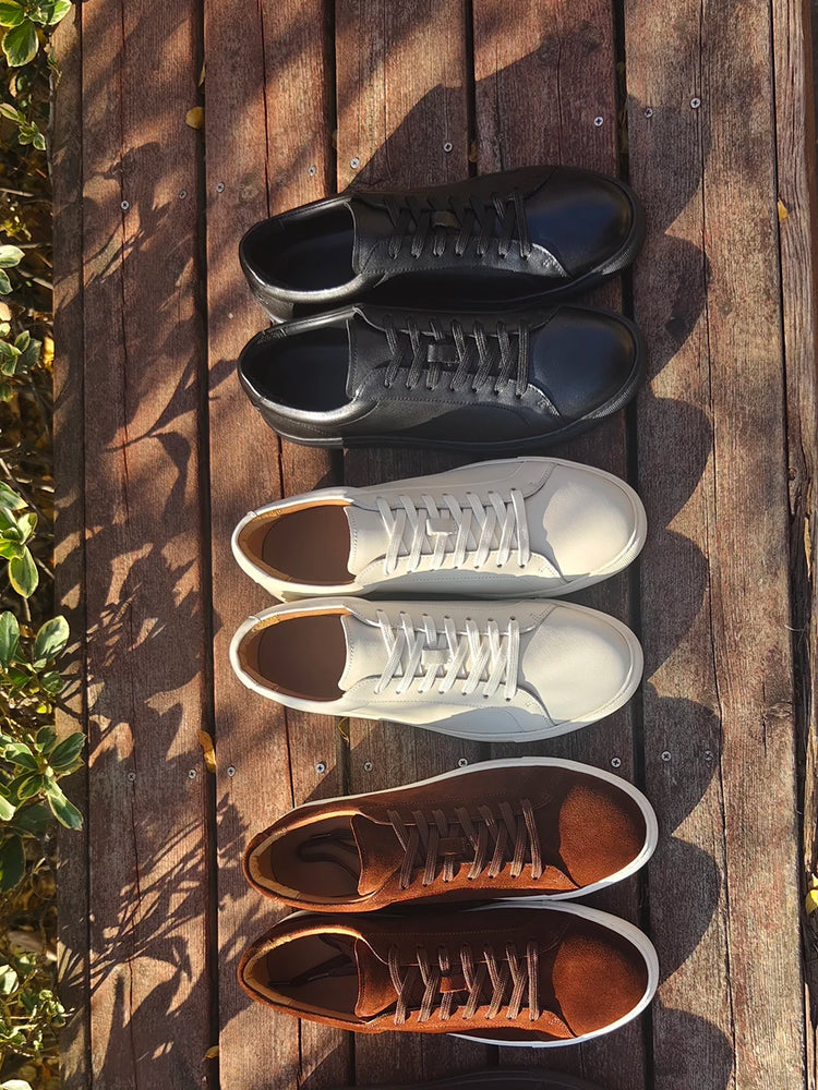 Men Coffee Suede Loafers Skateboarding Pure Outdoor Durable Leather Casual Walking Style Shoes