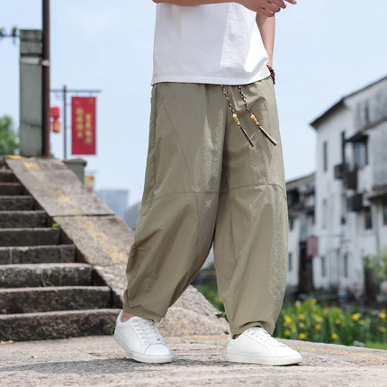 Pantaloni Larghi Estivi da Uomo, Stile Retrò Oversize, Pantaloni Harem Tinta Unita, Pantaloni Casual Harajuku, Pantaloni da Jogging per Donna, Abbigliamento Streetwear