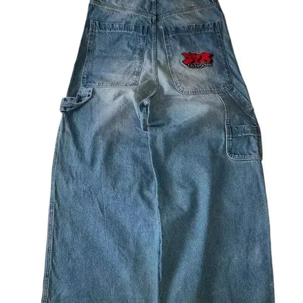 Streetwear New Fashion Stampa oversize Jeans larghi Y2K Harajuku Hip-hop Vintage Popolare Goth Pantaloni a gamba larga a vita alta Pantaloni