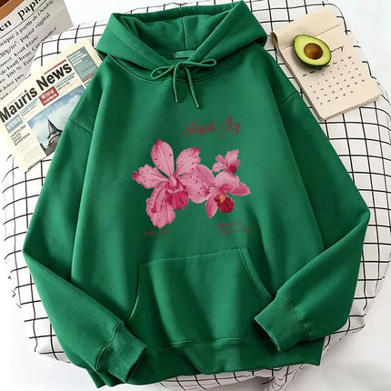 Harajuku Graphic Pullover Flower Design Hooded Sweatshirt Cute Hoody Spring Casual Hoodies Pullover Hooded Daily hoodies