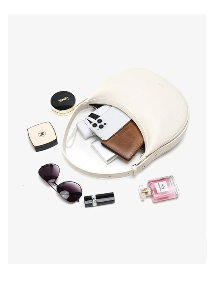 FOXER Women Fashion Small Shoulder Bag Lady 2025 Winter Crossbody Handbag Crescent Underarm Bag Perfect Gift  for Wife